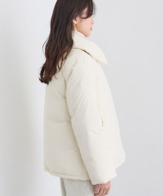 撥水／洗える／デザイン衿】ステッチレス ショートダウンコート