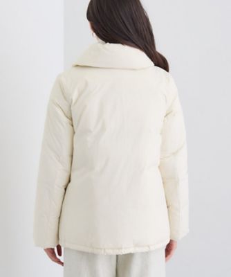 撥水／洗える／デザイン衿】ステッチレス ショートダウンコート