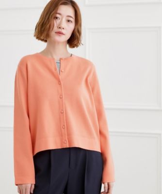 新品タグ付★PRADA★現行 カシミヤシルク カーディガン オレンジベージュ38 中古・古着通販】PRADA (プラダ) カシミヤ×シルクニットカーディガン