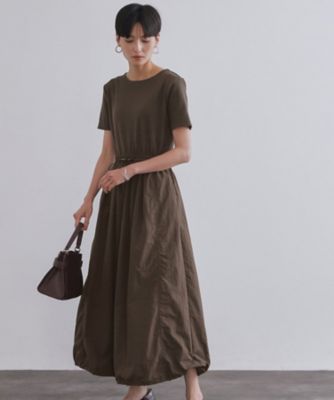 【SALE】OPAQUE.CLIP (Women)/オペークドットクリップ 2WAYスピンドル使いドッキングワンピース(2002544564) チャ044 ワンピース・ドレス【三越伊勢丹/公式】