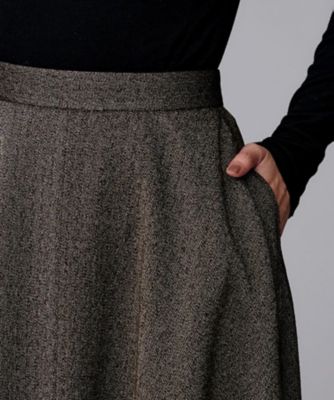 アンタイトル（UNTITLED）/【ミディ丈ウール混】クラシカルヘリンボーン　ラメスカート ミディ丈／ウール混】クラシカルヘリンボーン ラメスカート