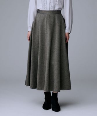 美品 AEWEN MATOPH ボタニカルプリント デニムスカート グレージュ ボタニカルジャガードスカート / GRACE CONTINENTAL | GRACE