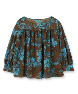 洗える／セットアップ可能】オーナメントフラワー ブラウス