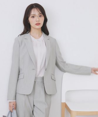 ストレッチテーラードジャケット／セットアップ対応【洗える／防シワ