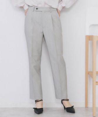 ＜index (Women)＞《丈が選べる》ストレッチテーパードパンツ／セットアップ対応【洗濯機ＯＫ／防シワ】（２００２５４４５９０）