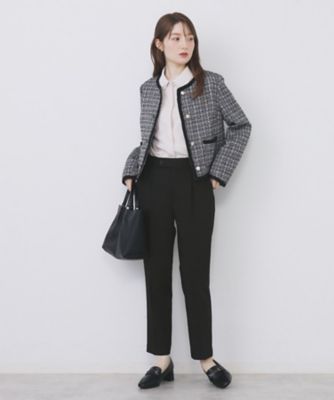 丈が選べる》ストレッチテーパードパンツ／セットアップ対応【洗濯機