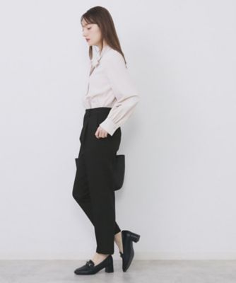 丈が選べる》ストレッチテーパードパンツ／セットアップ対応【洗濯機