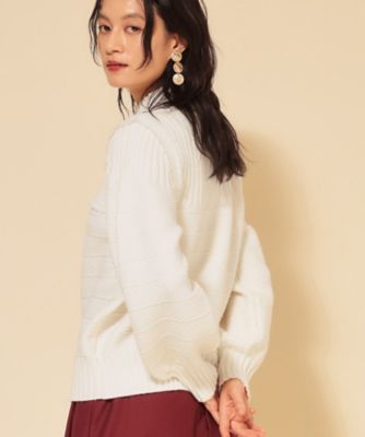 ＜SUNAUNA (Women)＞【ＣＯＬＬＥＣＴＩＯＮ　ＬＩＮＥ】編変化シフォンニット（２００２５４４５９４）