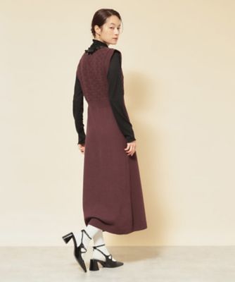 COLLECTION LINE】スパンコールニットジャンドレ