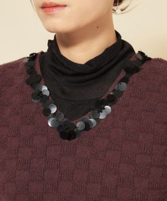 COLLECTION LINE】スパンコールニットジャンドレ