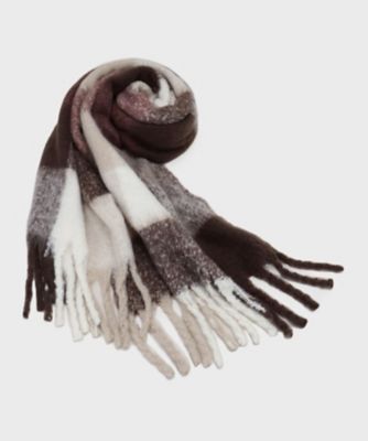 OPAQUE.CLIP (Women)/オペークドットクリップ マルチカラーチェックボリュームストール(2002544597) チャ243 スカーフ・ショール【三越伊勢丹/公式】