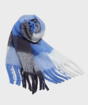 OPAQUE.CLIP (Women)/オペークドットクリップ マルチカラーチェックボリュームストール(2002544597) アオ292 スカーフ・ショール【三越伊勢丹/公式】