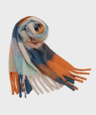 OPAQUE.CLIP (Women)/オペークドットクリップ マルチカラーチェックボリュームストール(2002544597) アカ863 スカーフ・ショール【三越伊勢丹/公式】