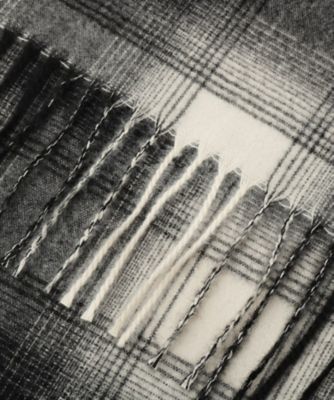 チンチラ　大判ストール ナチュラルチンチラストール フレアデザイン 7F