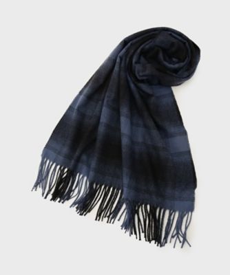 OPAQUE.CLIP (Women)/オペークドットクリップ オンブレチェック大判ストール(2002544599) アオ893 スカーフ・ショール【三越伊勢丹/公式】