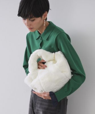 OPAQUE.CLIP (Women)/オペークドットクリップ フェイクファーミドルトートバッグ(2002544603) シロ003 旅行用かばん・バッグ【三越伊勢丹/公式】