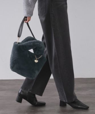 OPAQUE.CLIP (Women)/オペークドットクリップ フェイクファーミドルトートバッグ(2002544603) グレー014 旅行用かばん・バッグ【三越伊勢丹/公式】