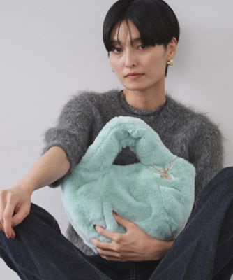 OPAQUE.CLIP (Women)/オペークドットクリップ フェイクファーミドルトートバッグ(2002544603) グリーン021 旅行用かばん・バッグ【三越伊勢丹/公式】