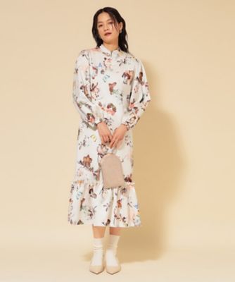 COLLECTION LINE】チャイナ花柄ワンピース