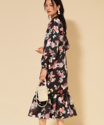 COLLECTION LINE】チャイナ花柄ワンピース