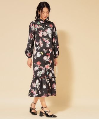 COLLECTION LINE】チャイナ花柄ワンピース
