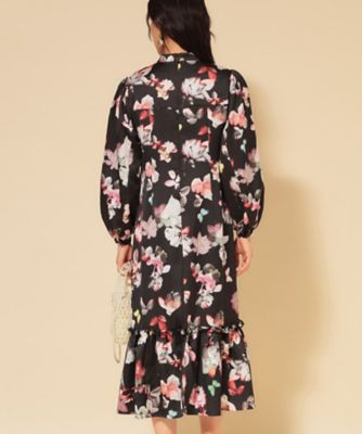 COLLECTION LINE】チャイナ花柄ワンピース