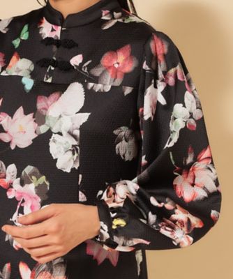 COLLECTION LINE】チャイナ花柄ワンピース