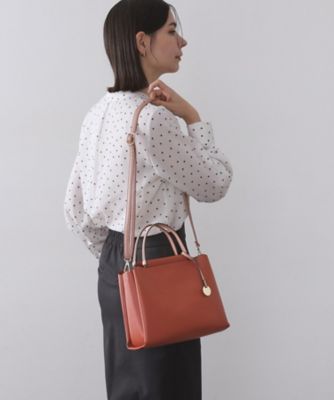 OPAQUE.CLIP (Women)/オペークドットクリップ 《BAILA掲載》3層仕様バイカラー合成皮革ミドルトートバッグ【軽量/2WAY】(2002544662) オレンジ067 旅行用かばん・バッグ【三越伊勢丹/公式】