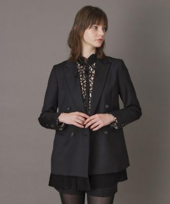★美品★ebure★カシミヤダブルジャケット★ モデル美香×DRESSTERIOR】コラボレーション プリーツ