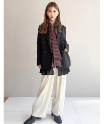 【新品】DRESSTERIOR美香さんコラボプリーツヘムジャケット モデル美香×DRESSTERIOR】美香さんコラボプリーツヘム