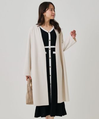 ＜COUP DE CHANCE (Women)＞【日本製／ジャージ素材／裏地無し／軽い着心地】Ｉラインシルエットのコーディガン（２００２５４４７０３）