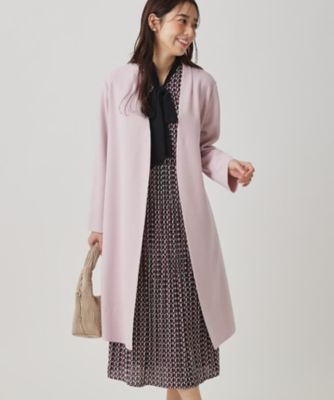 PLST プラステ ウールブレンドジャージー コーディガン ロングコート  