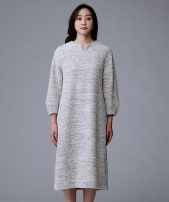 洗える／ストレッチ】ツイードジャージワンピース