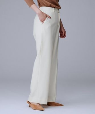 あったか素材／ストレッチ性】裏起毛ワイドパンツ