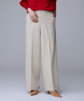 あったか素材／ストレッチ性】裏起毛ワイドパンツ