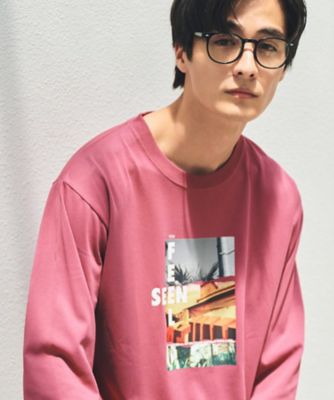 フォトグラフプリント長袖Tシャツ【洗濯機OK