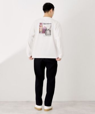 フォトグラフプリント長袖Tシャツ【洗濯機OK