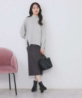 ハイネックパフニット【洗濯機OK】（2002544817） | index