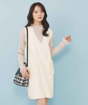 ＜index (Women)＞ファーポケットニットジャンスカ【洗濯機ＯＫ】（２００２５４４８５６）