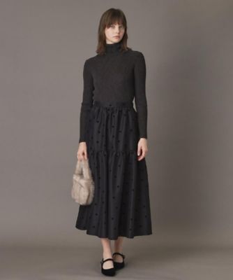 CLASSY．12月号掲載】フロッキードットスカート