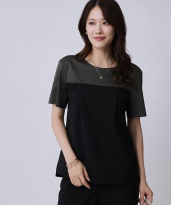 手洗い可／セットアップ可】レイヤード風カットソー