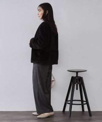 フェイクボア切替ショートコート（2002545125） | OPAQUE