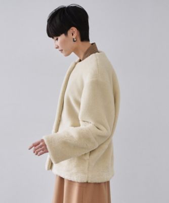 フェイクボア切替ショートコート（2002545125） | OPAQUE