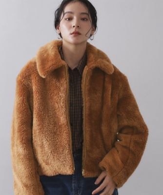 OPAQUE.CLIP (Women)/オペークドットクリップ ステンカラーボアブルゾン(2002545127) チャ041 コート・ジャケット【三越伊勢丹/公式】