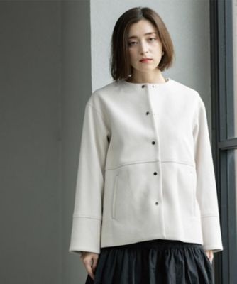 未使用級 OUR♡頼れるノーカラーコート 撥水 洗濯可 軽量 ベージュ ノーカラーコートの通販｜ SHIPS 公式サイト