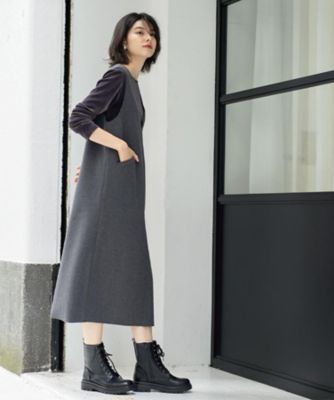 ウールライクジャンパードレス【洗濯機洗い可】（2002545141