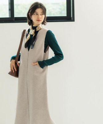 ウールライクジャンパードレス【洗濯機洗い可】（2002545141