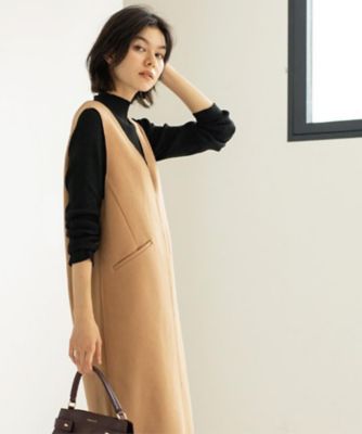 ウールライクジャンパードレス【洗濯機洗い可】（2002545141