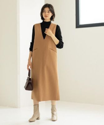 ウールライクジャンパードレス【洗濯機洗い可】（2002545141