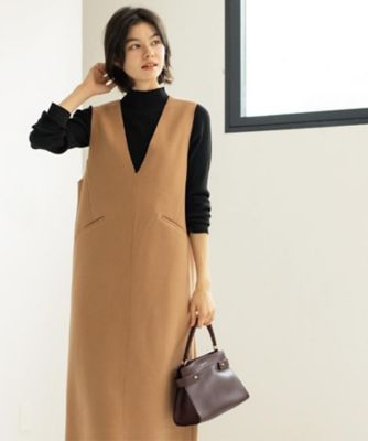 OPAQUE.CLIP (Women)/オペークドットクリップ ウールライクジャンパードレス(2002545141) チャ041 スカート【三越伊勢丹/公式】